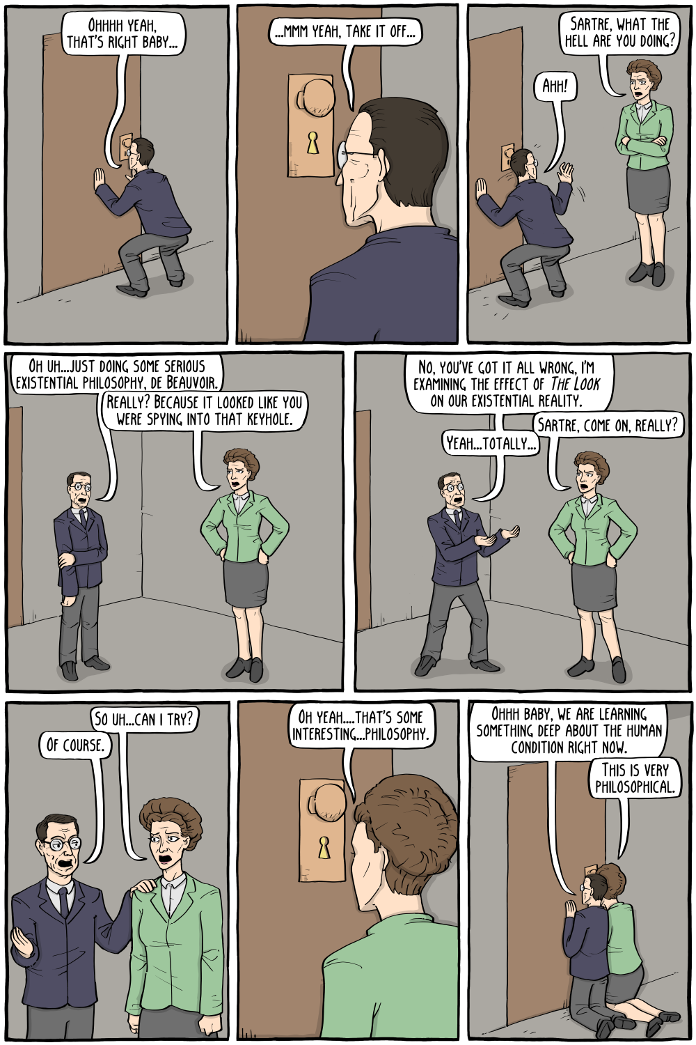 Existentialism At The Peephole Existential Comics