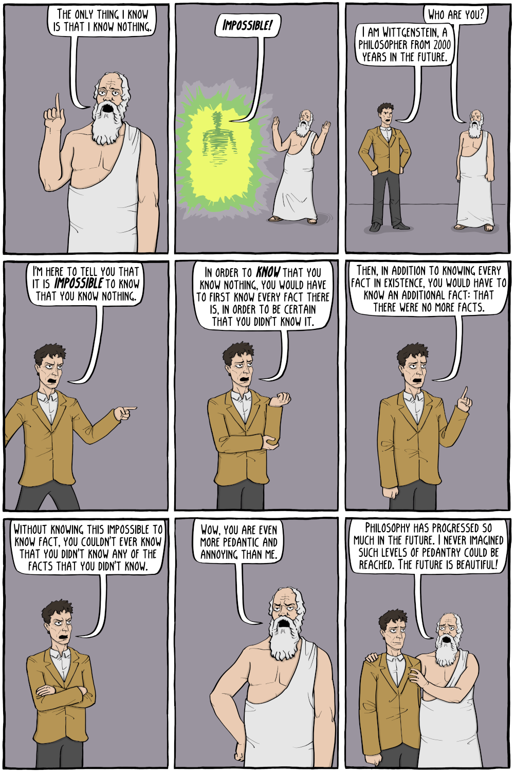 Wittgenstiein Vs Socrates Existential Comics