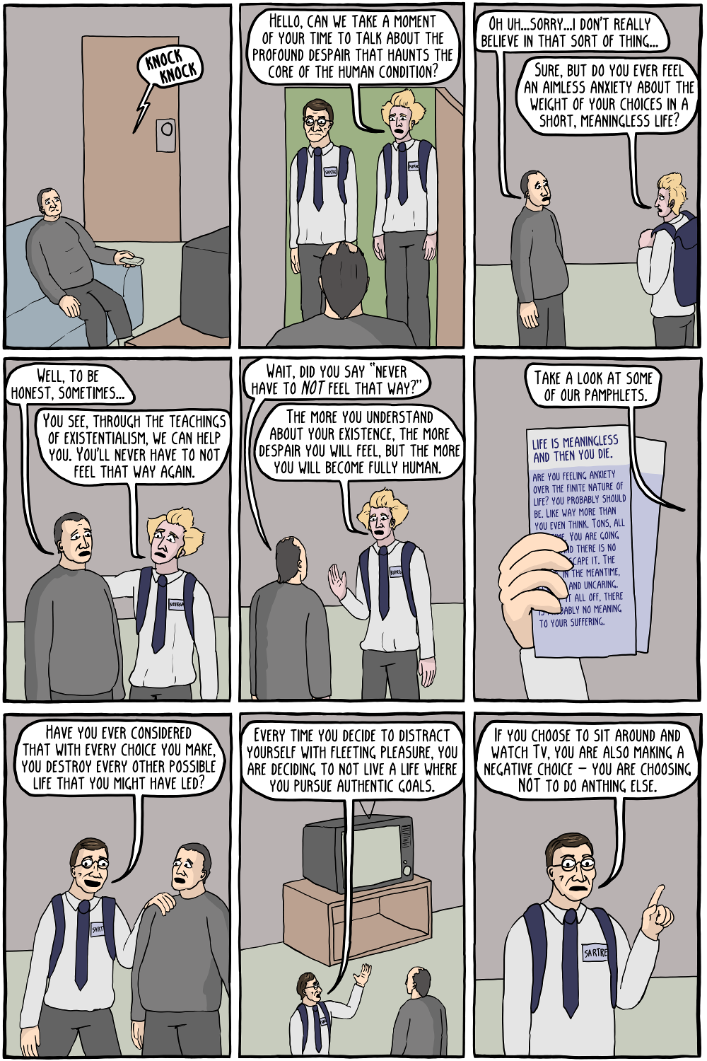 Door to Door Existentialism - Existential Comics