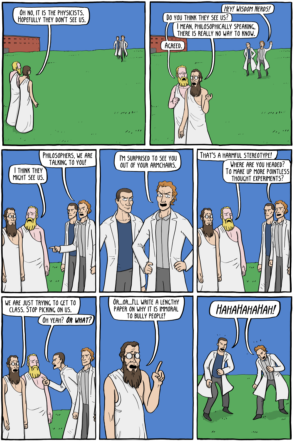 Philosophers And Physicists - Existential Comics